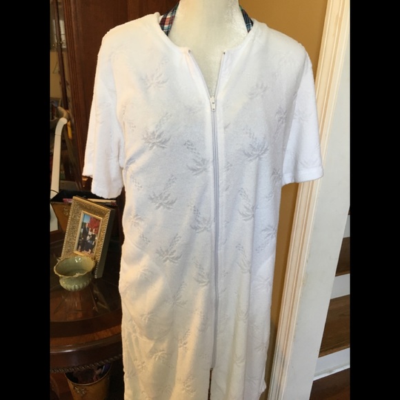 Terry Cloth Cover Up With Zipper Hot 